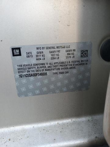 1G11C5SA0DF346608 - 2013 CHEVROLET MALIBU 1LT BEIGE photo 12