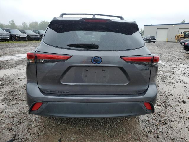 5TDGBRCH1NS560290 - 2022 TOYOTA HIGHLANDER HYBRID XLE GRAY photo 6