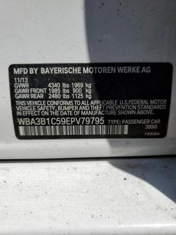 WBA3B1C59EPV79795 - 2014 BMW 320 I WHITE photo 12