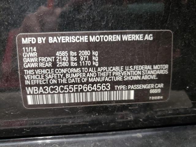 WBA3C3C55FP664563 - 2015 BMW 320 I XDRIVE BLACK photo 12