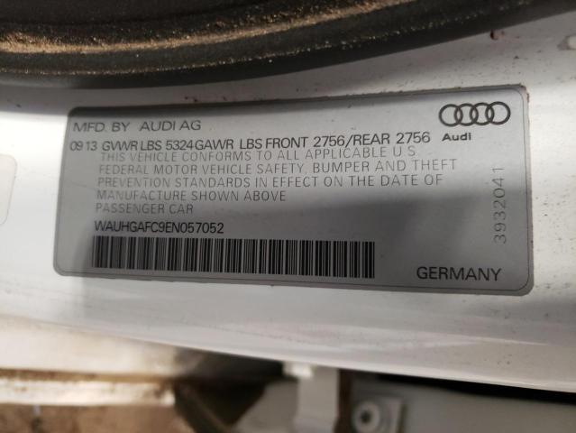 WAUHGAFC9EN057052 - 2014 AUDI A6 PRESTIGE WHITE photo 12