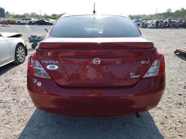 3N1CN7AP4EL834689 - 2014 NISSAN VERSA S RED photo 6