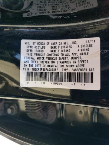 1HGCR2F85FA089967 - 2015 HONDA ACCORD EXL BLACK photo 12