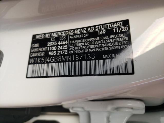 W1K5J4GB8MN187133 - 2021 MERCEDES-BENZ CLA 250 WHITE photo 12