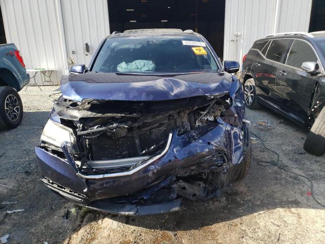 5FRYD3H88EB017817 - 2014 ACURA MDX ADVANCE BLUE photo 5