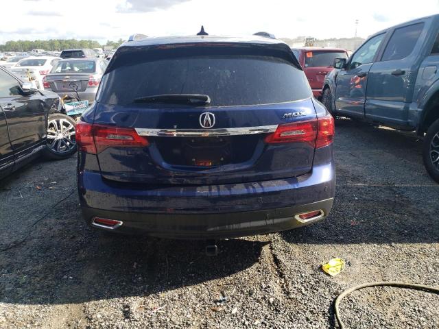 5FRYD3H88EB017817 - 2014 ACURA MDX ADVANCE BLUE photo 6