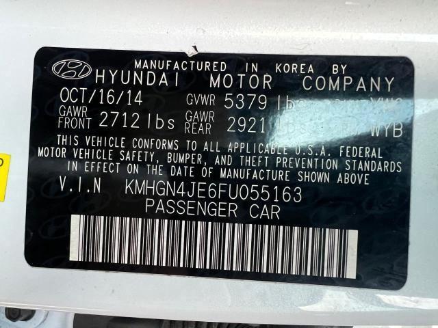 KMHGN4JE6FU055163 - 2015 HYUNDAI GENESIS 3.8L WHITE photo 10