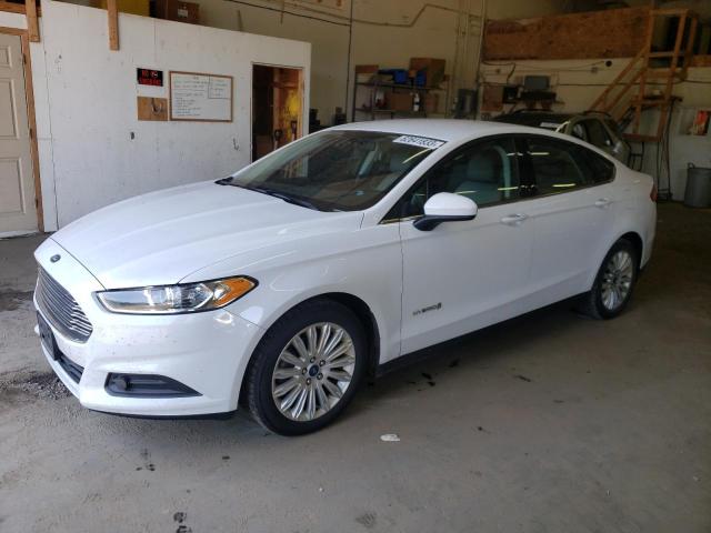 3FA6P0UU0GR355947 - 2016 FORD FUSION S HYBRID WHITE photo 1