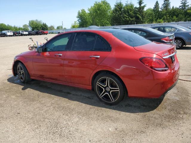 55SWF8EB5LU331856 - 2020 MERCEDES-BENZ C 300 4MATIC RED photo 2