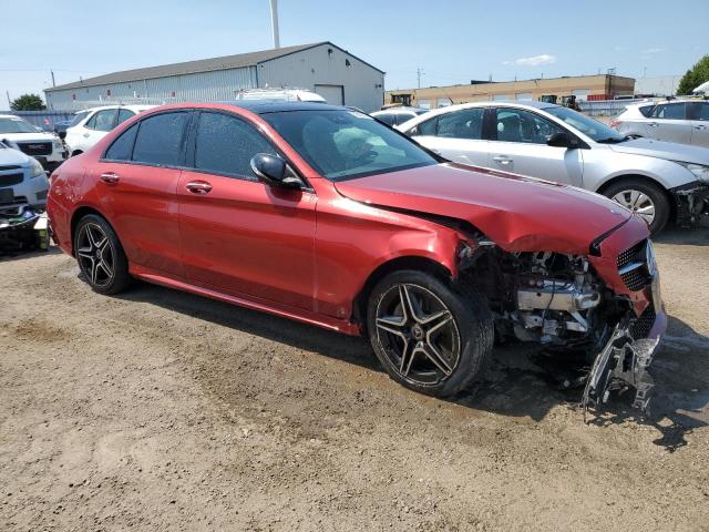 55SWF8EB5LU331856 - 2020 MERCEDES-BENZ C 300 4MATIC RED photo 4