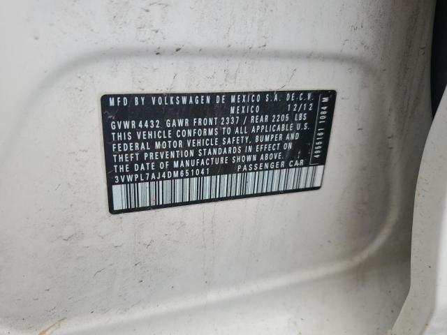 3VWPL7AJ4DM651041 - 2013 VOLKSWAGEN JETTA TDI Ақ фото 13