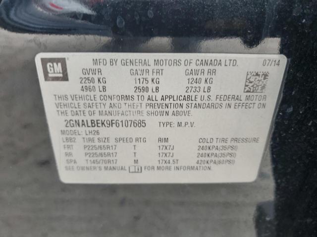 2GNALBEK9F6107685 - 2015 CHEVROLET EQUINOX LT BURN photo 12