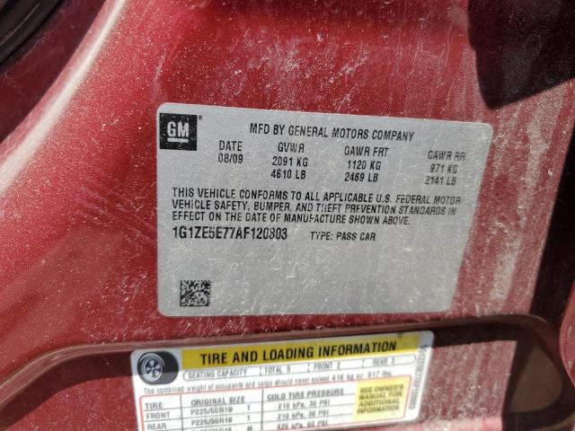 1G1ZE5E77AF120803 - 2010 CHEVROLET MALIBU LTZ 红色 照片 12