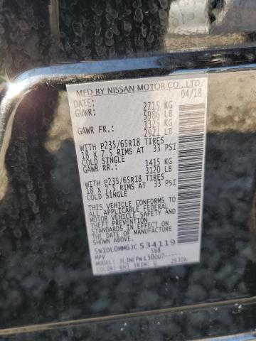 5N1DL0MM6JC534119 - 2018 INFINITI QX60 BLACK photo 13