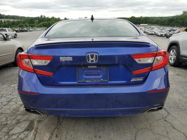 1HGCV1F47MA090926 - 2021 HONDA ACCORD SPORT SE BLUE photo 6