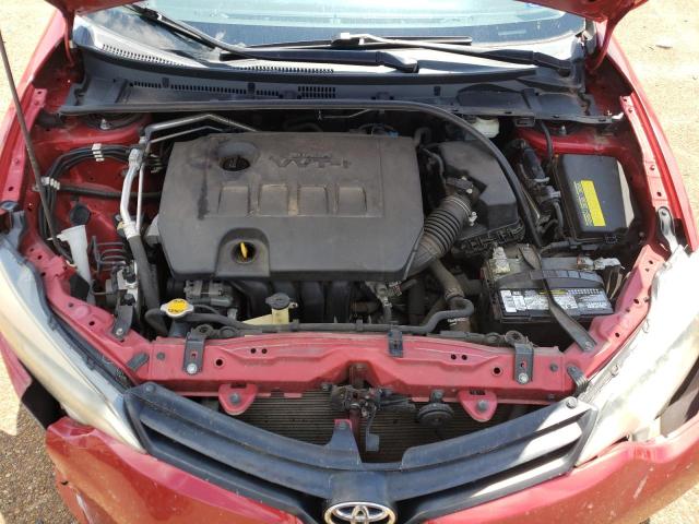 5YFBURHE7EP052546 - 2014 TOYOTA COROLLA L RED photo 11