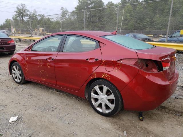 KMHDH4AE0CU354329 - 2012 HYUNDAI ELANTRA GLS RED photo 2