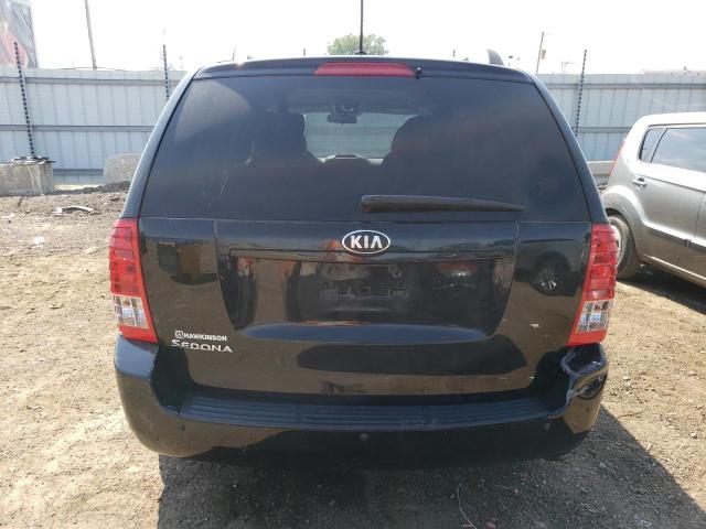 KNDMG4C70E6543575 - 2014 KIA SEDONA LX BLACK photo 6