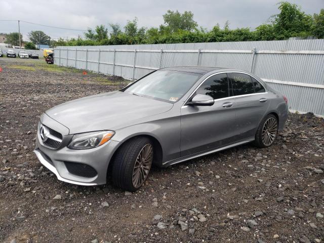 55SWF6GB1FU029843 - 2015 MERCEDES-BENZ C 400 4MATIC GRAY photo 1