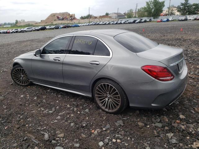 55SWF6GB1FU029843 - 2015 MERCEDES-BENZ C 400 4MATIC GRAY photo 2