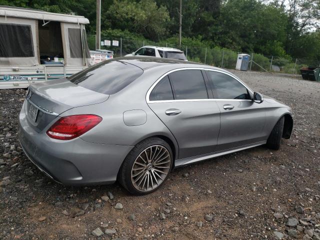 55SWF6GB1FU029843 - 2015 MERCEDES-BENZ C 400 4MATIC GRAY photo 3