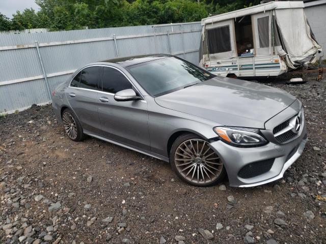 55SWF6GB1FU029843 - 2015 MERCEDES-BENZ C 400 4MATIC GRAY photo 4