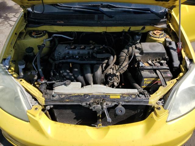 2T1KR32E14C299051 - 2004 TOYOTA COROLLA MA XR YELLOW photo 11