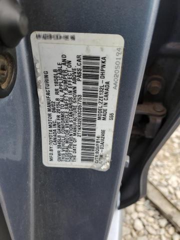 2T1KR32E93C057753 - 2003 TOYOTA COROLLA MA XR BLUE photo 12