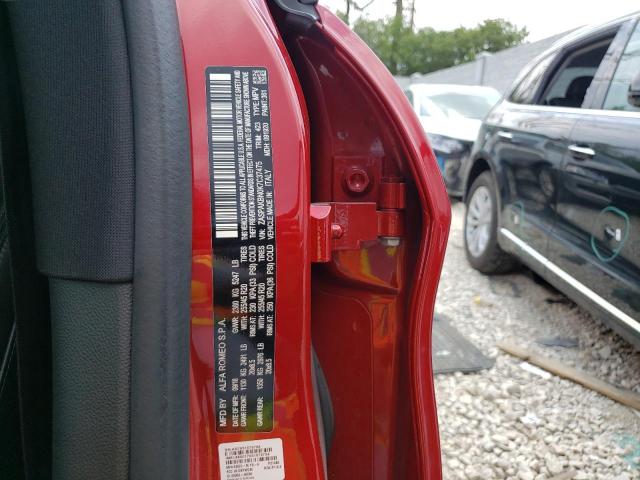 ZASPAKBN0K7C37475 - 2019 ALFA ROMEO STELVIO TI RED photo 12
