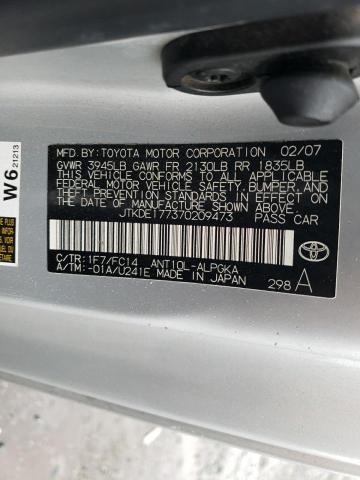 JTKDE177370209473 - 2007 TOYOTA SCION TC 银色 照片 12