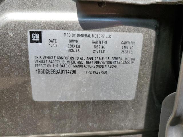 1G6DC5EG9A0114790 - 2010 CADILLAC CTS GRAY photo 12