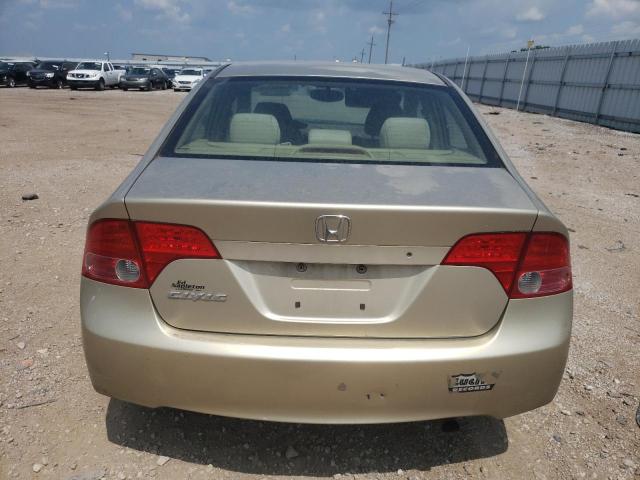 1HGFA165X7L122455 - 2007 HONDA CIVIC LX BEIGE photo 6