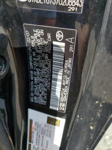 JTKDE167370208843 - 2007 TOYOTA SCION TC 黑色 照片 12
