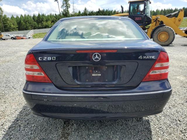 WDBRF92J27F873772 - 2007 MERCEDES-BENZ C 280 4MATIC BLUE photo 6