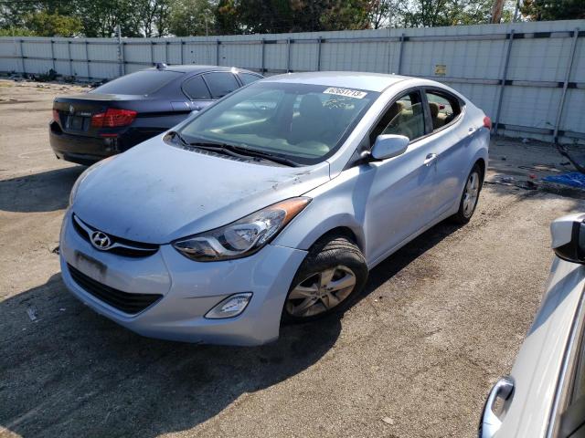 KMHDH4AE7CU421881 - 2012 HYUNDAI ELANTRA GLS BLUE photo 1