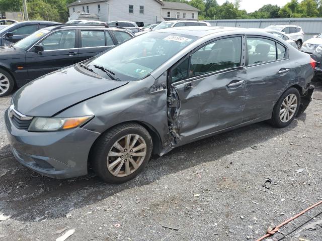 19XFB2F9XCE347210 - 2012 HONDA CIVIC EXL ნაცრისფერი ფოტო 1