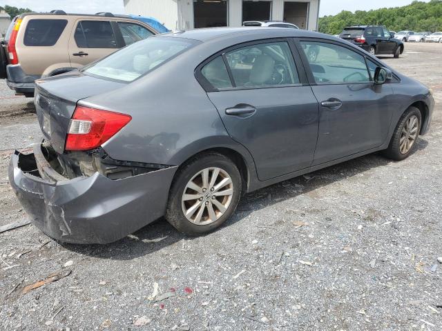 19XFB2F9XCE347210 - 2012 HONDA CIVIC EXL ნაცრისფერი ფოტო 3