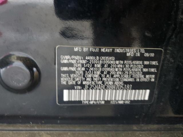 JF2SHABC8BH705181 - 2011 SUBARU FORESTER 2.5X BLACK photo 12