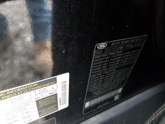 SALWR2FK9HA163703 - 2017 LAND ROVER RANGE ROVE HSE BLACK photo 13