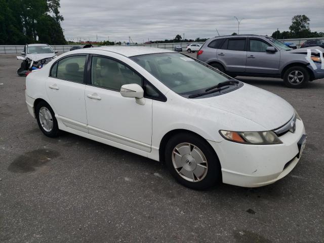 JHMFA36207S006623 - 2007 HONDA CIVIC HYBRID WHITE photo 4