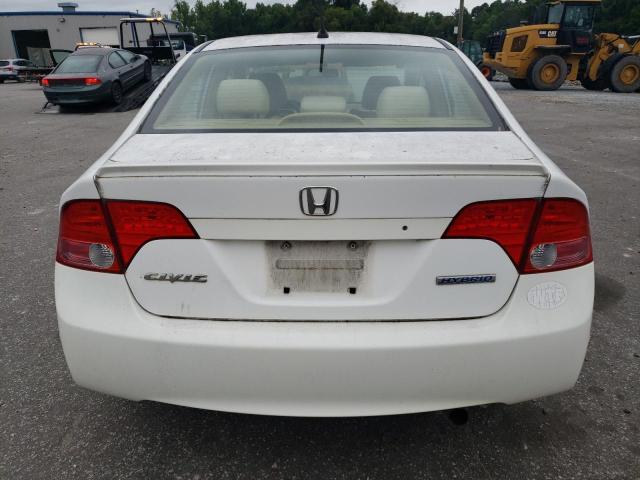 JHMFA36207S006623 - 2007 HONDA CIVIC HYBRID WHITE photo 6