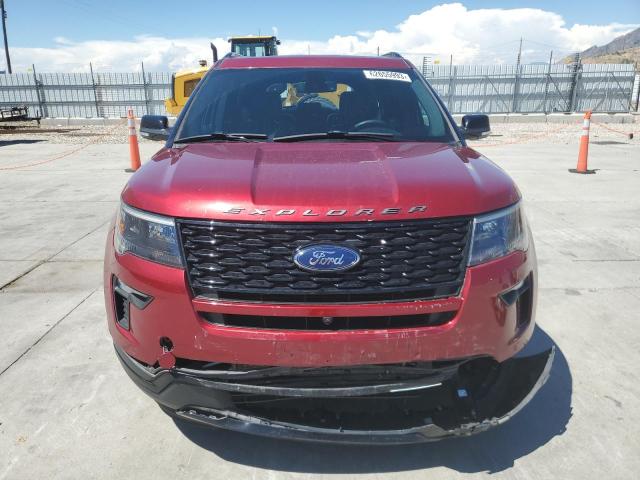 1FM5K8GT4JGC41479 - 2018 FORD EXPLORER SPORT RED photo 5