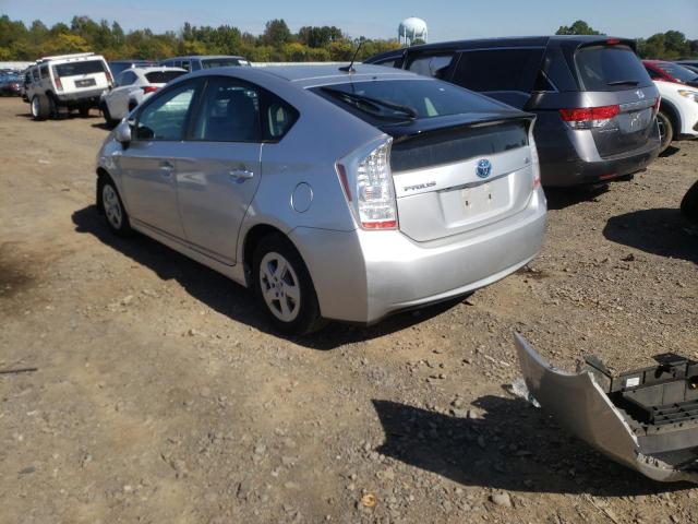 JTDKN3DUXA1004710 - 2010 TOYOTA PRIUS SILVER photo 3