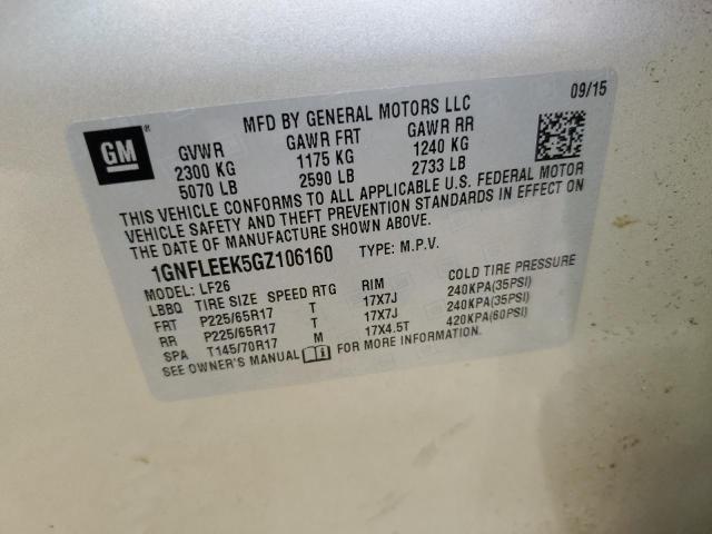 1GNFLEEK5GZ106160 - 2016 CHEVROLET EQUINOX LS TAN photo 13