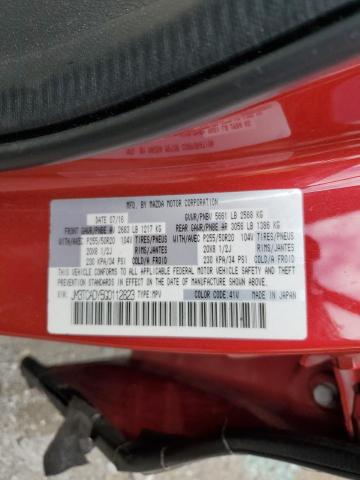 JM3TCADY5G0112823 - 2016 MAZDA CX-9 GRAND TOURING RED photo 14