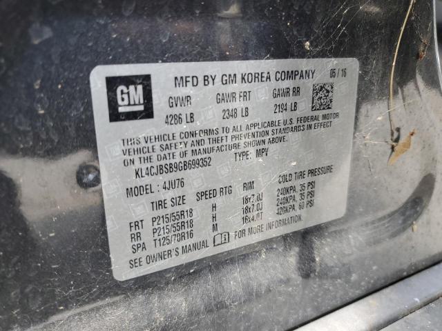 KL4CJBSB9GB699352 - 2016 BUICK ENCORE CONVENIENCE 灰色 照片 12