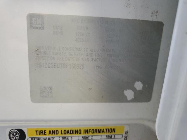 1G1ZC5EU7BF168928 - 2011 CHEVROLET MALIBU 1LT WHITE photo 12