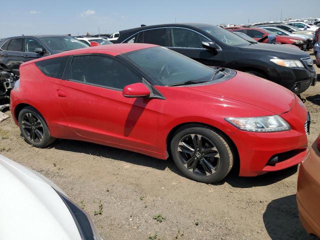 JHMZF1C65ES001117 - 2014 HONDA CR-Z EX RED photo 4