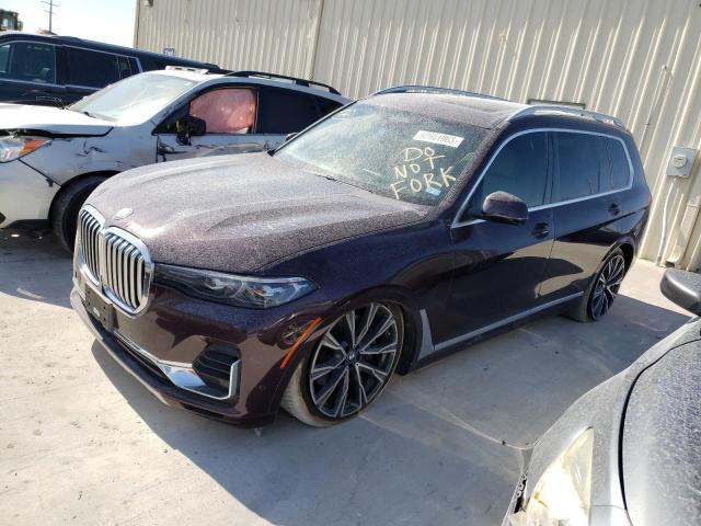 5UXCW2C03M9E40218 - 2021 BMW X7 XDRIVE40I BURGUNDY photo 1