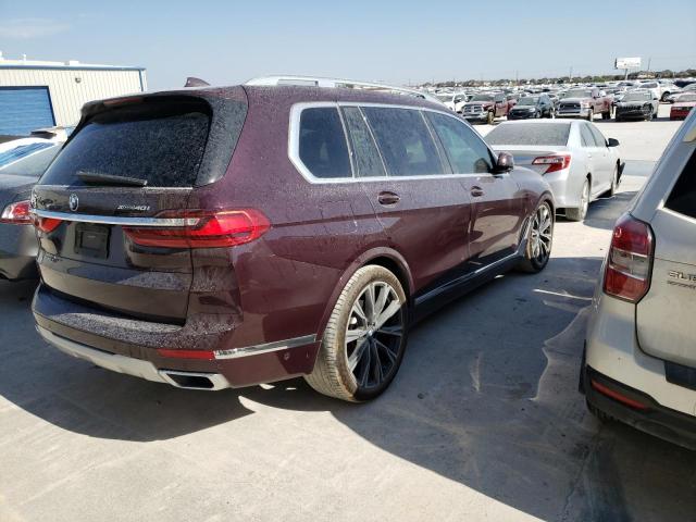 5UXCW2C03M9E40218 - 2021 BMW X7 XDRIVE40I BURGUNDY photo 3
